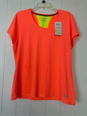 Under Armour Women’s Short-Sleeve Tee — Neon Coral Orange